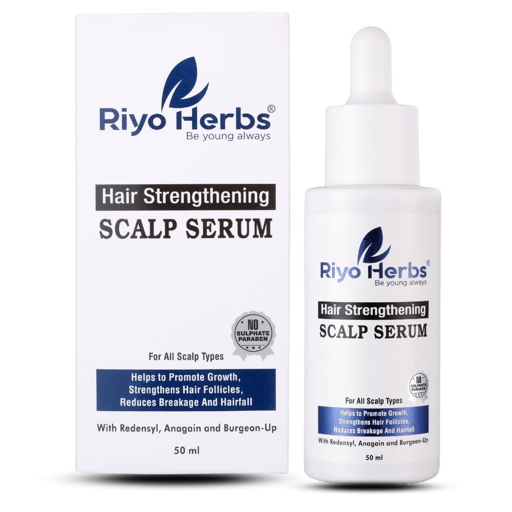 Riyo Herbs Hair Growth Serum 50 ml | With redensyl 1%, Anagain 4%, Capila Longa - 1%, Burgeon Up- 2% | Hair Growth & Hair Fall Control Serum For Women & Men