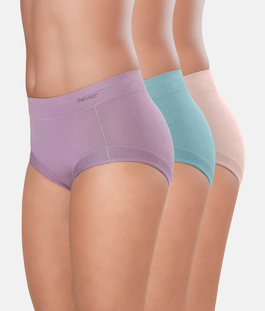 Sonari Pack of 3 Modal Solid Women's Hipster ( Multicolor ) 3151