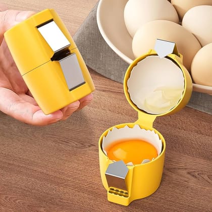 DHRUVINSRI Egg Shell Opener & Cracker Tool Handheld Easy-to-Use Device for Cracking Raw Eggs Without Mess (1 Pc)