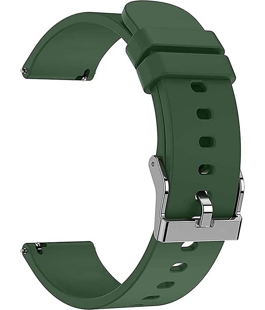 EMPERO 22mm Classic Slim Silicone Belt for Watches Smart Watch Strap  (Green)