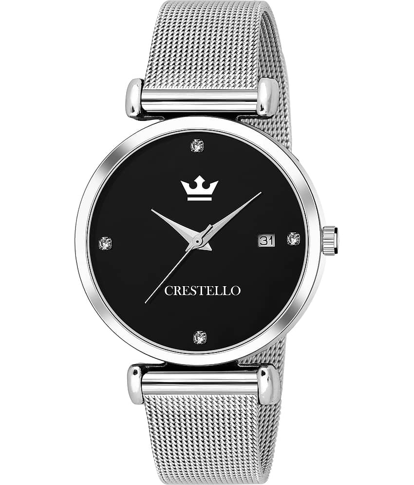 Crestello - Silver Metal Analog Womens Watch