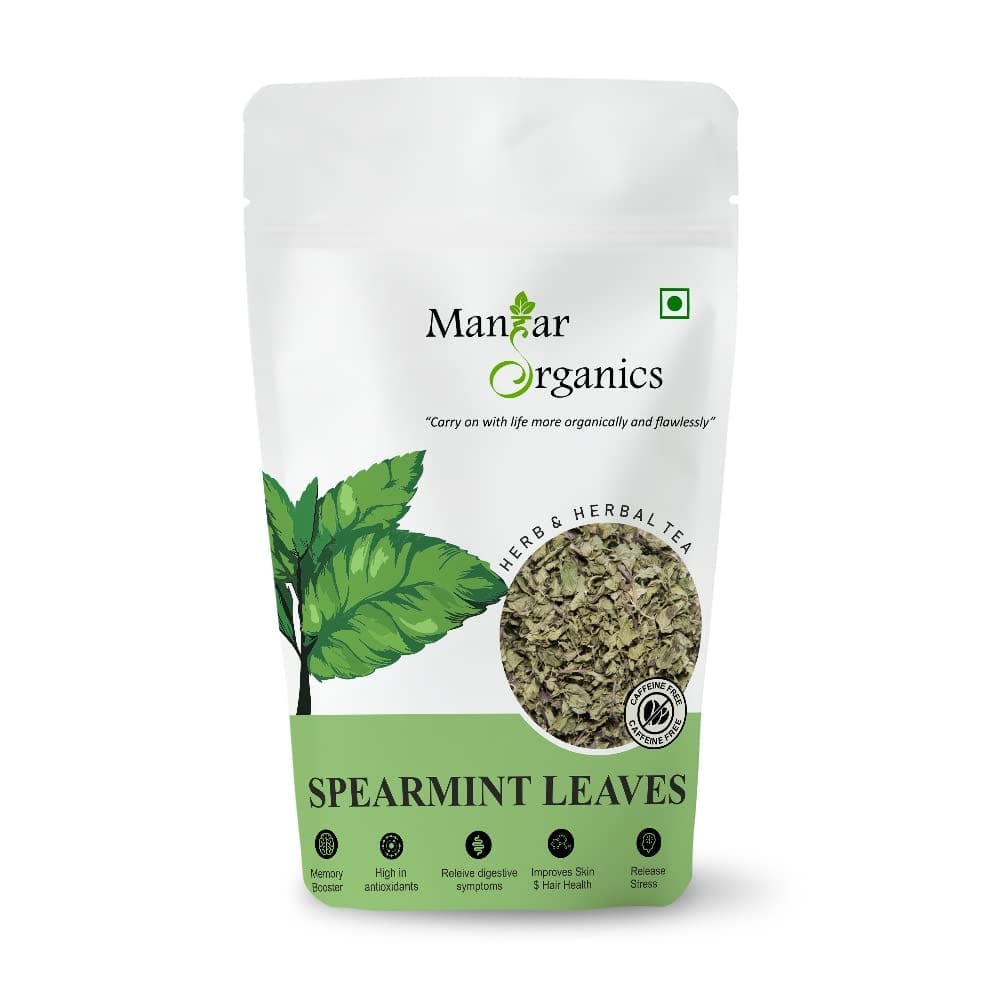 Mangar Organics Spearmint Leaves Herbal Tea - Caffeine Free 100gm