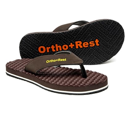 Ortho + Rest Men's Comfortable Extra Soft Ortho Doctor Slippers - M556 (Color - Black) by Pee Aar Industries