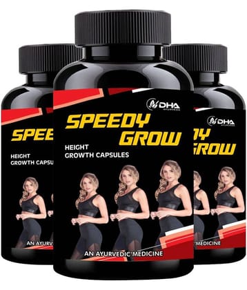 Dha Ayurveda Speedy Grow- Herbal Height Growth Capsule 90 No.S Pack of 3