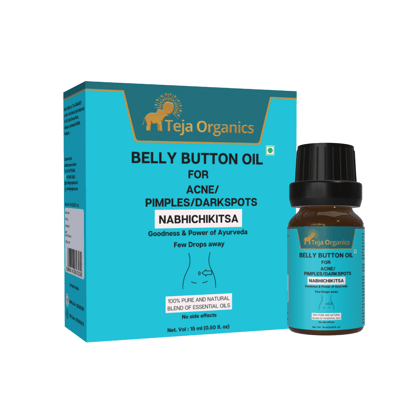 Belly Button Oil for Acne Pimples Dark Spots 15 ml | Nabhi Oil Herbal Blend | Support clear skin, reduce blemishes, and improve skin texture.