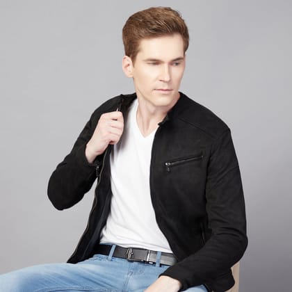 Soft & Comfortable Suede Jackets-L / Black