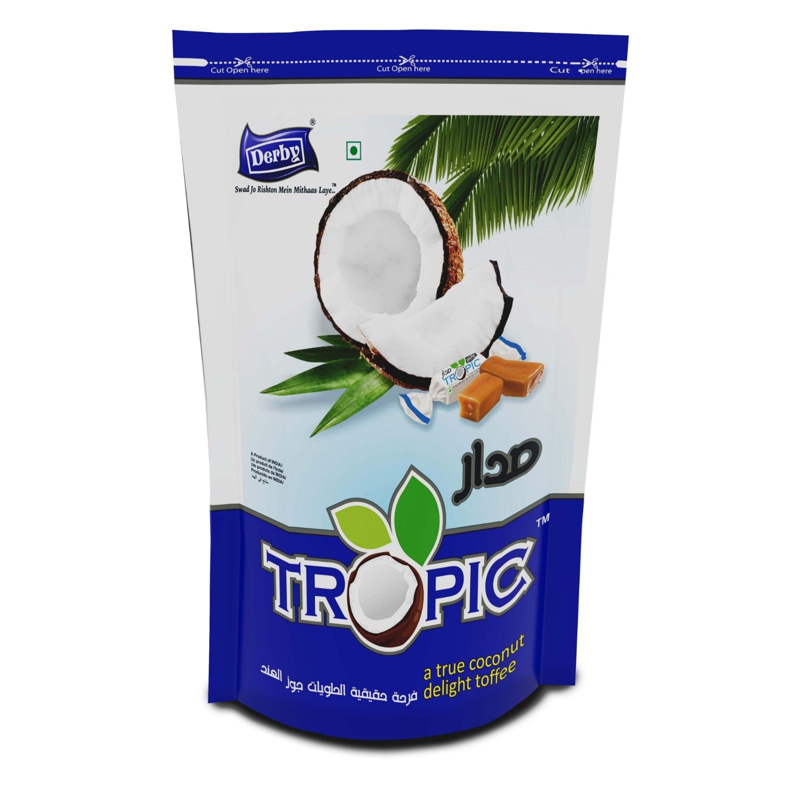 Derby Tropic Toffees Standy Pouch 50Pcs - Pack Of 75