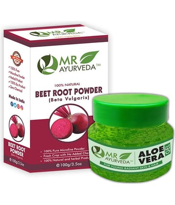 MR Ayurveda Aloe Vera Gel & BeetRoot Powder Hair Scalp Treatment 200 g Pack of 2