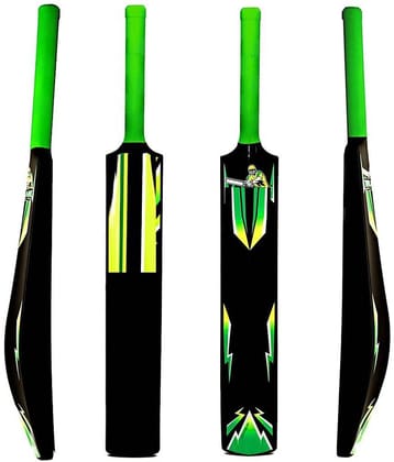 EmmEmm Premium Range Full Size Heavy Black Cricket Bat for Tennis and Wind Ball Play  (Size:8)