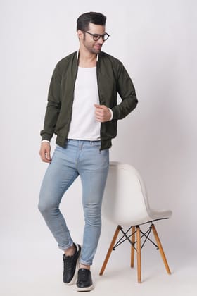 BOMBER OLIVE JACKET BOMBER OLIVE JACKET