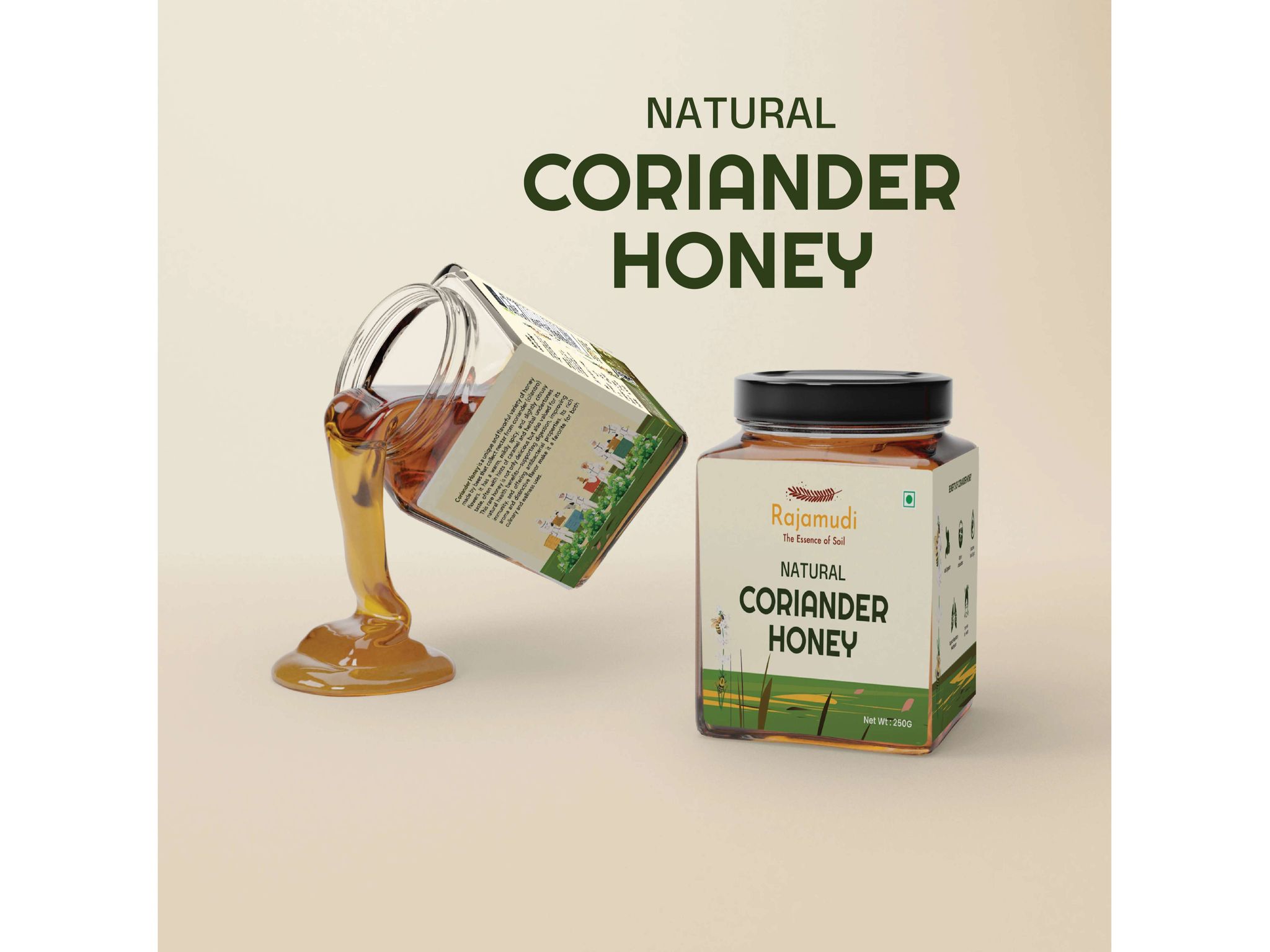 Rajamudi Organics Natural Coriander honey - 100 Gram