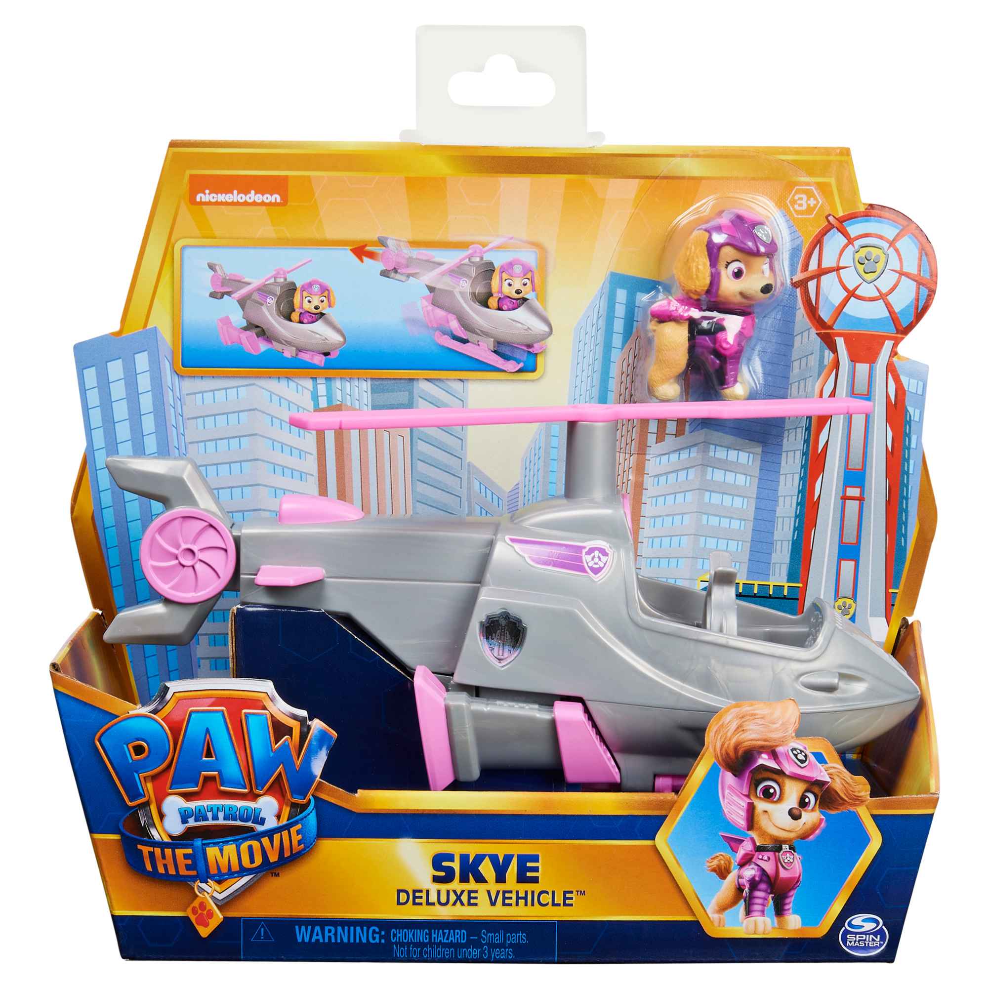 Paw Patrol, Skyeâ's Deluxe Movie Transforming Toy Car For Kids 3 Years and Above
