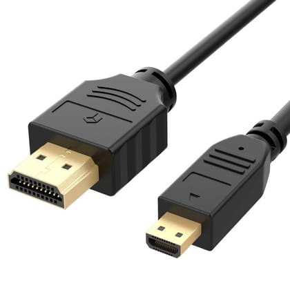 HDMI (Type A) to Micro HDMI (Type D) Cable , High-Speed with Ethernet for Raspberry Pi 4, Raspberry Pi 400, GoPro Hero 7, Sony A6000/A6300, Nikon B500 Camera (1m)