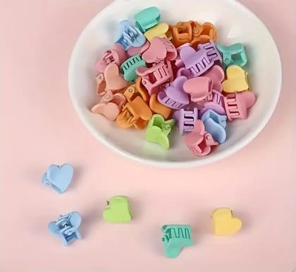 NEOBABY Mini Colorful Heart Design Tiny Hair Clip for Multiple Hair Styling | Hair Claws Accessories for Kids Baby Girls and Women's Candy Colors (Pack of 24) NEOBABY Mini Colorful Heart Design Tiny Hair Clip for Multiple Hair Styling | Hair Claws Access