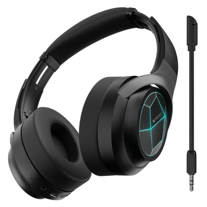 ZEBRONICS Envy 2, Wireless Over Ear Headphone, ENC, Upto 65* Hours Playback, Gaming Mode, Dual Pairing, Bluetooth v5.3, AUX, Call Function, Voice Assistant, Foldable Design, Detachable Mic (Black) ZEBRONICS Envy 2, Wireless Over Ear Headphone, ENC, Upto 