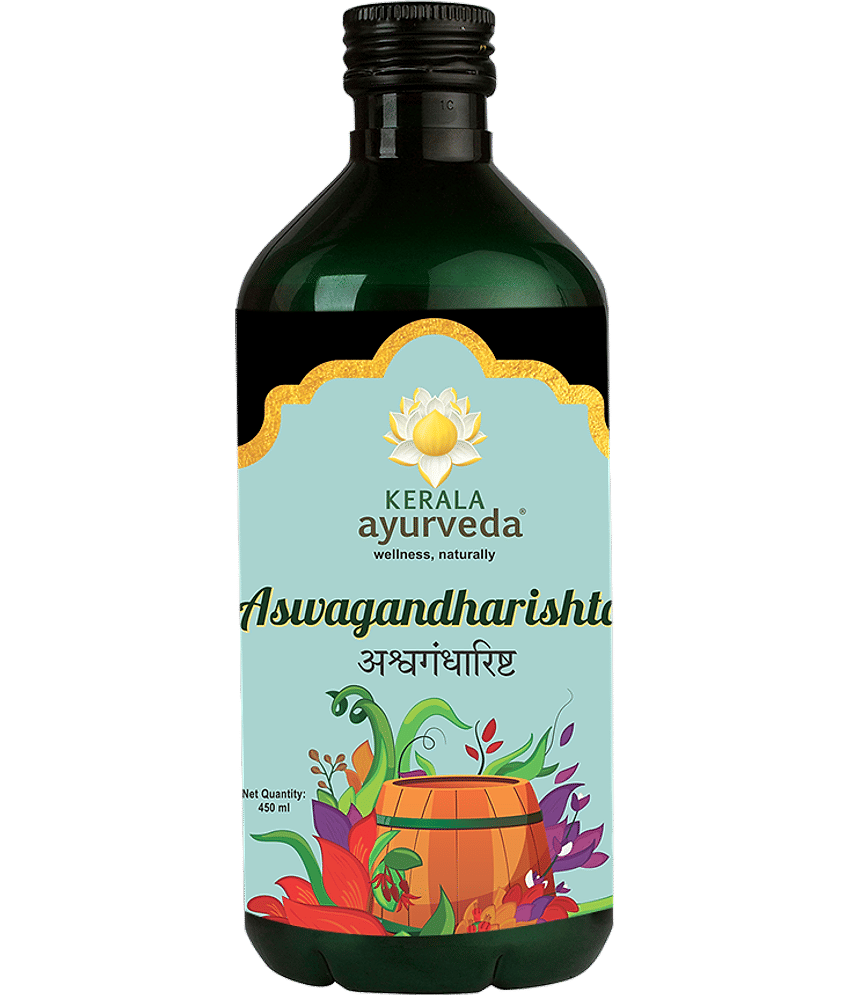 Kerala Ayurveda Aswagandharishta 450 ml, For Energy and Vitality, Herbal Energy Booster, Helps to Improve Strength and Stamina