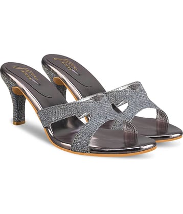 JM Looks Gray Women's Slip On Heels