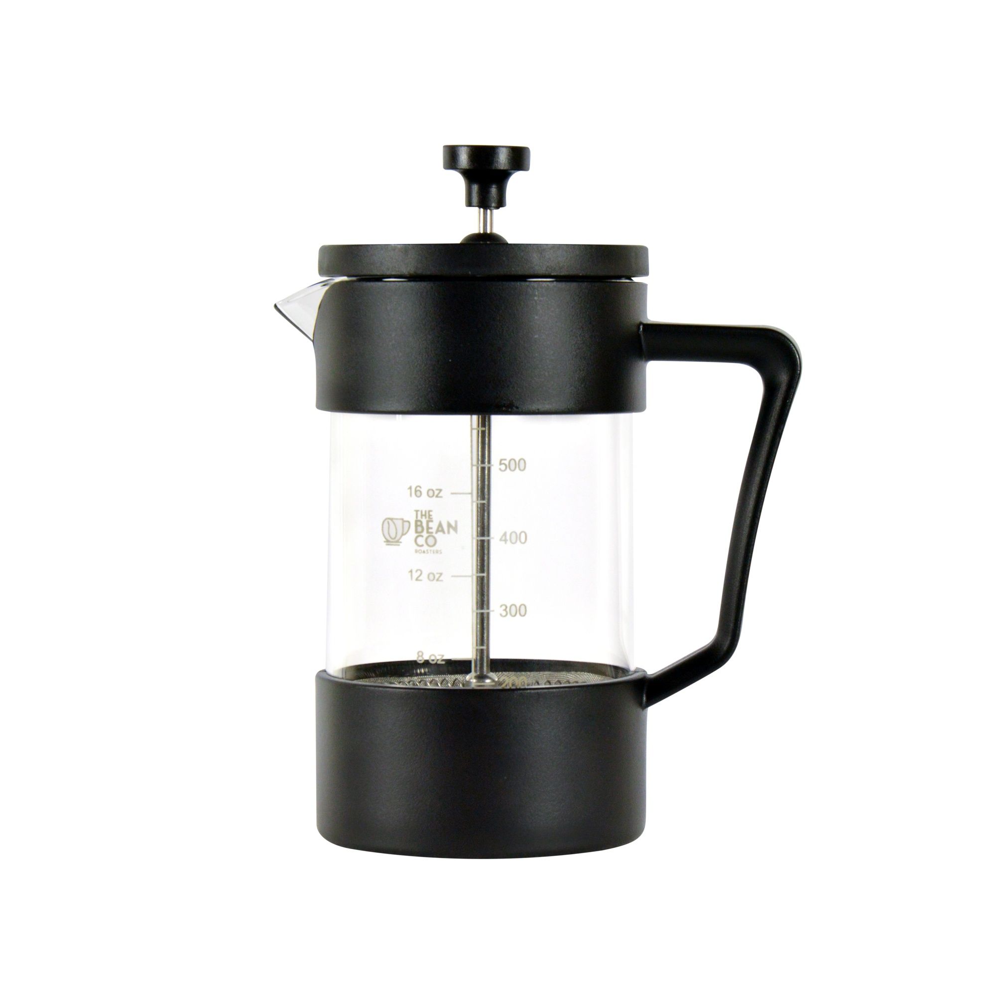 The Bean Co Roasters French Press Coffee Maker 600 ml | Heat Resistant Borosilicate Glass | 4 Level Filteration (Black)