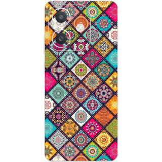 Yug Emporium Back Skin Wrap For Oppo A3x Premium Quality Full Coverage (Rangoli 3D) (Mobile Back Cover, Multicolor)