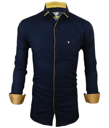 X-men 100 Percent Cotton Navy Solids Shirt
