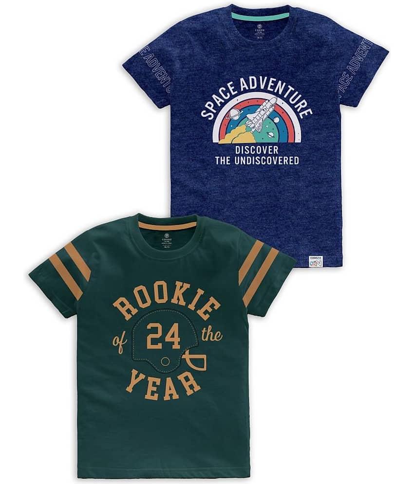 CODEZ Pack of 1 Boys Cotton Blend T-Shirt ( Multi Color )