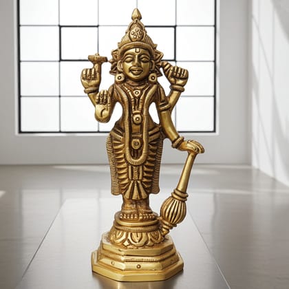 Brass Showpiece Laxmi Ji God Idol Statue (BSMAS1250 A)