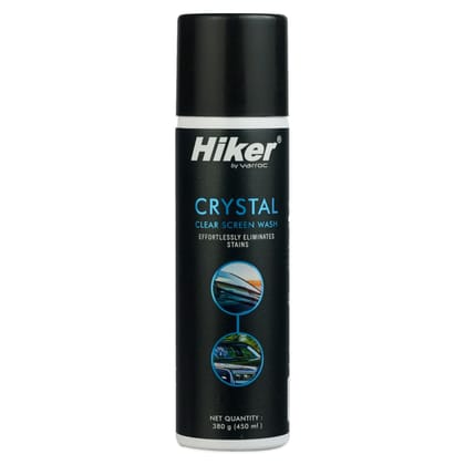 Hiker by Varroc Crystal Clear Screen Wash- 450 ml | Windshield Cleaner for Streak-Free & Clear Visibility | Cleans Dirt, Grime, Stains and Prevents Scratches | Suitable for Tinted and Non-Tinted Glass