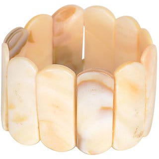 KESAR ZEMS Natural Stone With Handcrafted Wrist Band Capsule shape stone Adjustable Bracelet For UNISEX