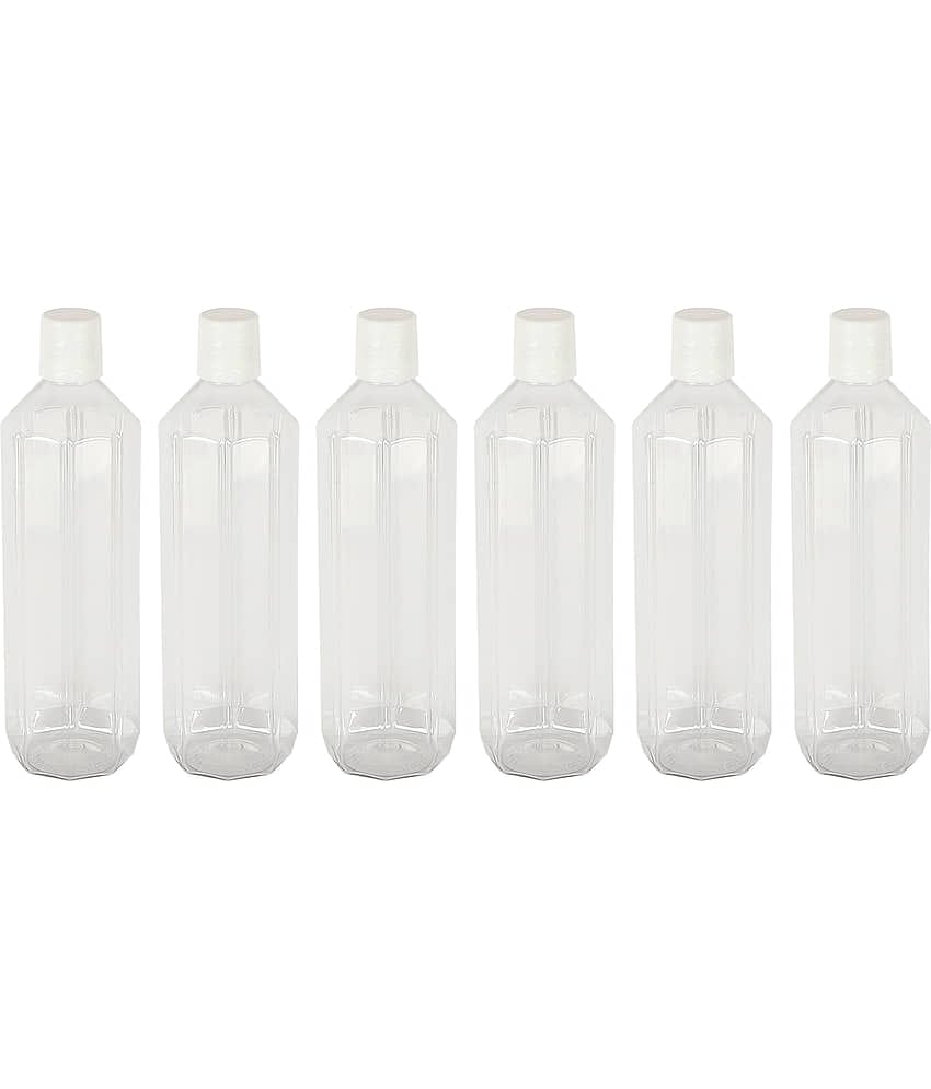 PearlPet Gemini-blue Transparent PET Water Bottle 1000 mL ( 6 )