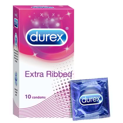 Durex Extra Ribbed Condoms 10 Pcs