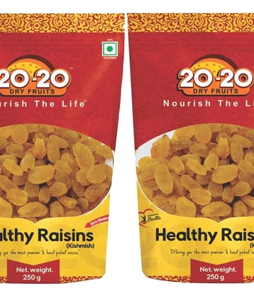 20-20 Dry Fruits Raisin (Kishmish) 500 (250x2) Pack of 2