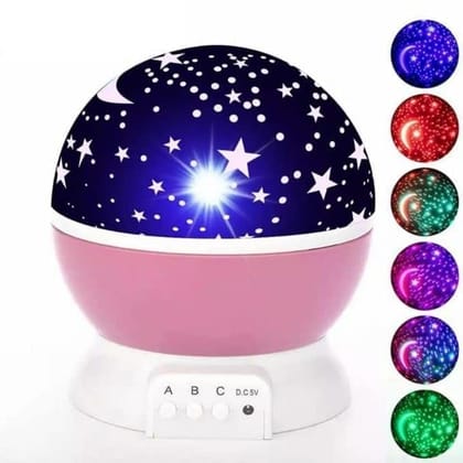 Star Moon Night LightStar Moon Night Light – LED Galaxy Projector Lamp with Rotating Stars & Moon Effect | Romantic Bedroom Night Light for Kids, Nursery & Home Décor Ambient Lighting