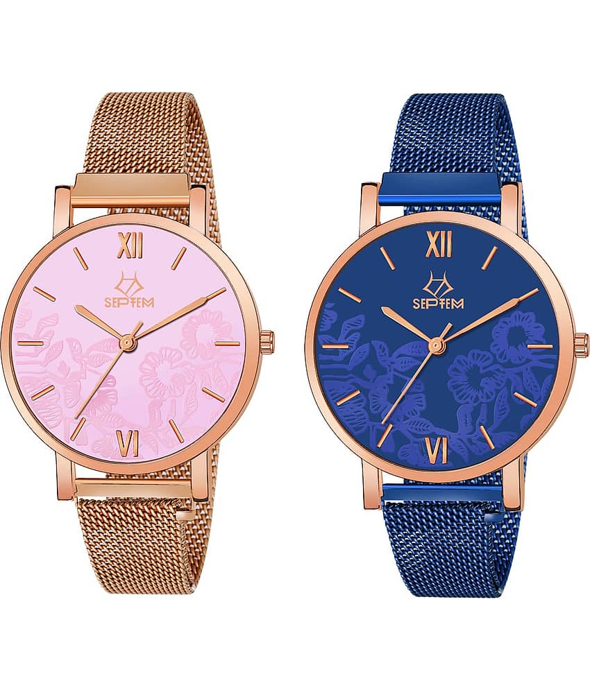 Septem Rose Gold Stainless Steel Analog Womens Watch