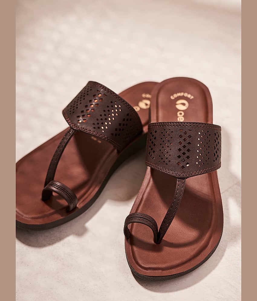 Aeroblu AE061R-BROWN Brown Women's Slipper
