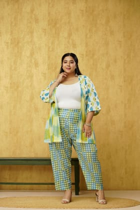 Divine Blue Cotton Co-ord 2 Piece Set
