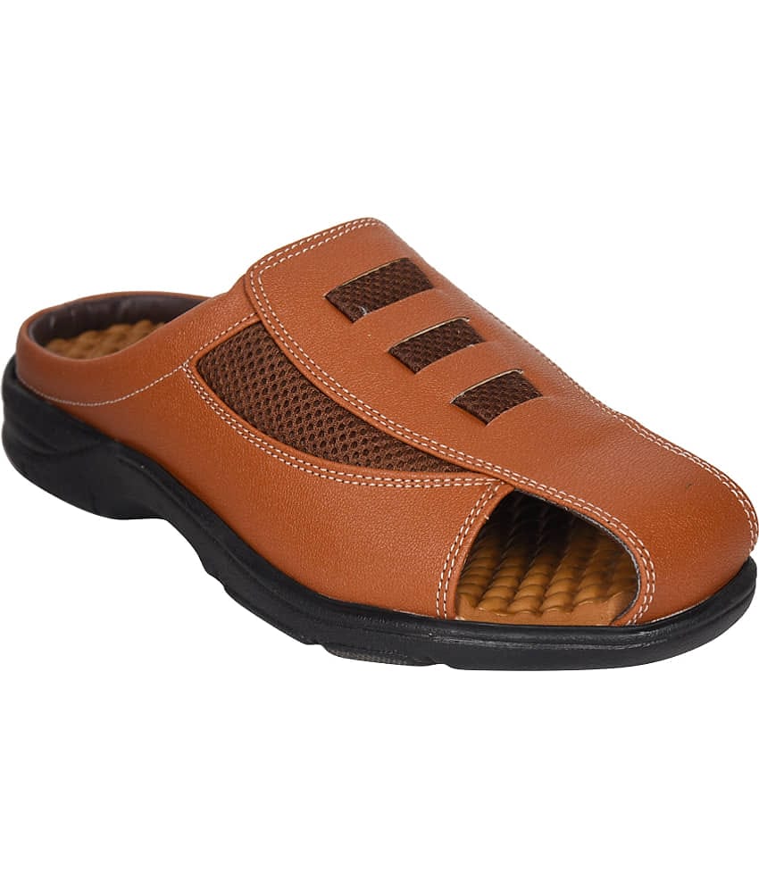 Ajanta - Tan Men's Leather Slipper