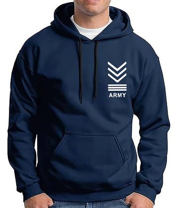 code yellow Fleece Hooded Men's Sweatshirt - Blue ( Pack of 1 )