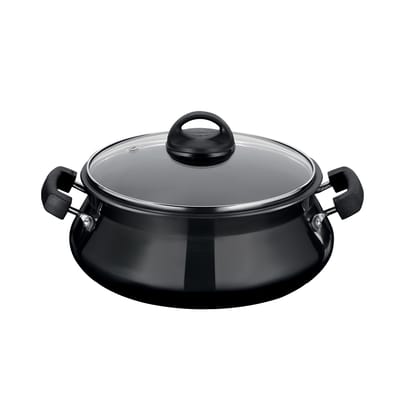 Premier Trendy Black Hard Anodized Handi with Glass Lid - Mini Premier Trendy Black Hard Anodized Handi with Glass Lid - Mini