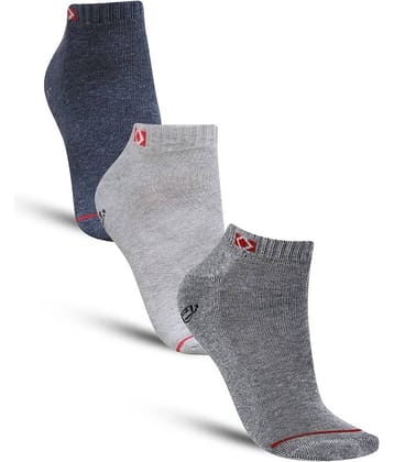 Dollar - Cotton Men's Self Design Multicolor Ankle Length Socks ( Pack of 3 )