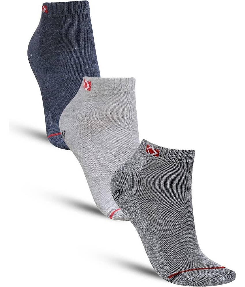 Dollar - Cotton Men's Self Design Multicolor Ankle Length Socks ( Pack of 3 )