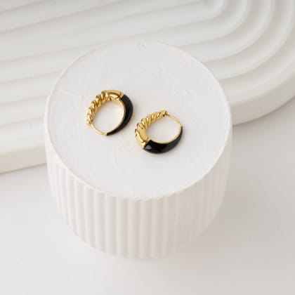 Twisted Black Hoops