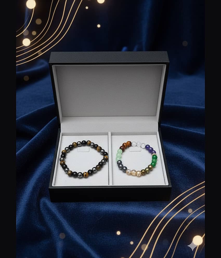 Fadiso Fashion Multicolor Charm Bracelet ( Pack of 2 )