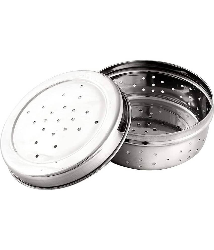 Dynore - Hole Coriander Dabba Steel Silver Utility Container ( Set of 1 )