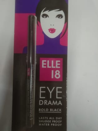 Elle 18 Eye Drama Bold black Lasts all day Smudge proof Water proof 