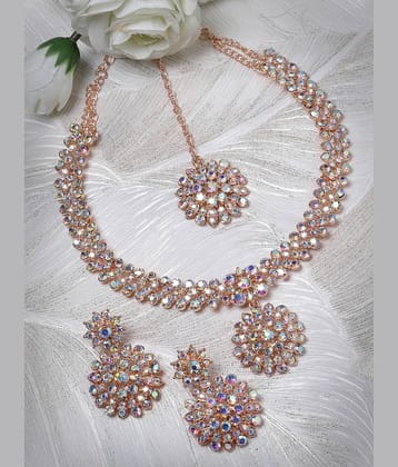 Sukkhi Rose Gold Alloy Necklace Set ( Pack of 1 )