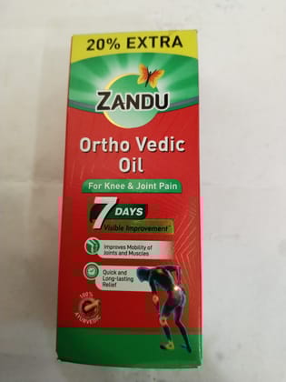 Zandu Ortho vedic Oil For knee & joint pain 7 day. Visible improvement! 
