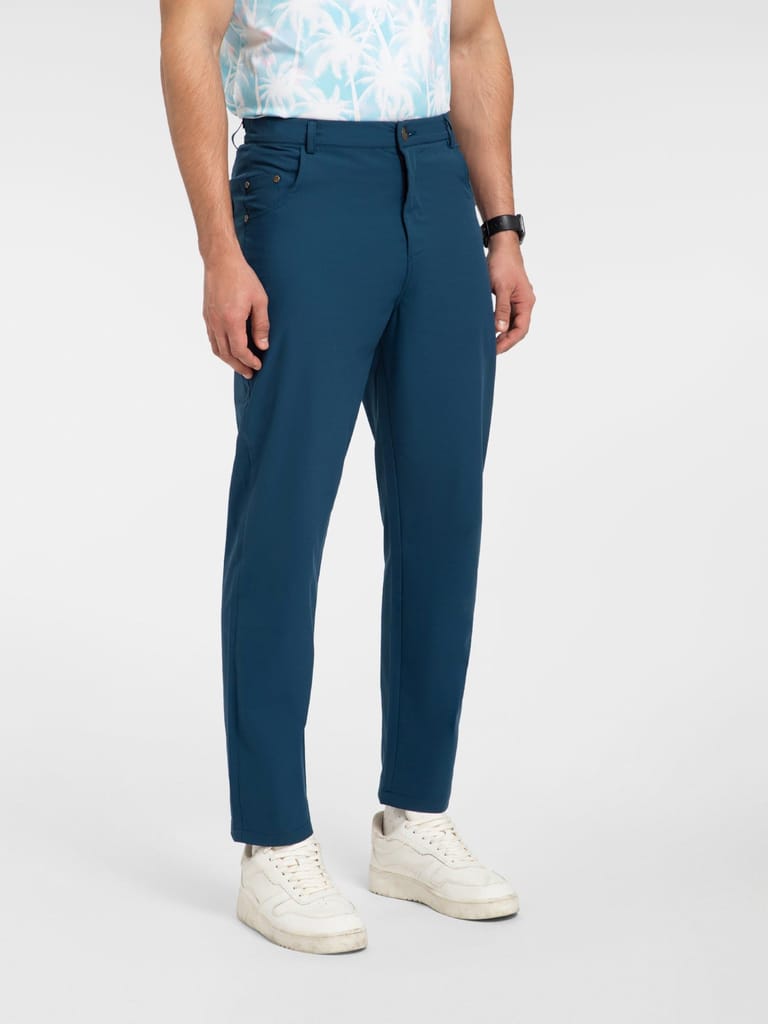 (SLIM FIT) AH Mechanical Stretch Botanical Blue Golf Pant