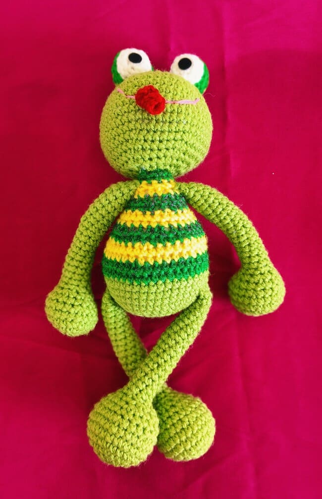 The Naughty Frog Crochet Toy