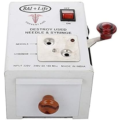 Aabha Hospital Needle Syringe Destroyer/Surgical Electrical Needle Syringe Destroyer