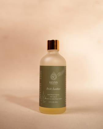 Elynn Apothecary Irish Leather Reed Diffuser Oil Refill (100ml) | Premium Home Fragrance with Notes of Mandarin, Iris, Cedar Wood & Leather